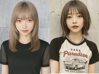 ロハスバイケンジ(LOHAS by KENJE)の写真/上質で柔らかい透明感カラーが自慢◎一人ひとりに似合うブリーチあり/ブリーチなしダブルカラーをご提案♪