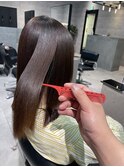 縮毛矯正×ナチュラルブラウン