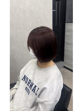 プライズ 所沢プロぺ通り店(prize) ワインレッドカラー ボブカット 所沢