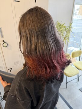 アウラヘアーサロン(aura hair salon) シルバーグレー×デザインカラー