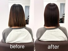 ☆リピート率No1トリートメント☆髪質改善カラー+カット＋質感再整4stepトリートメント　9900円