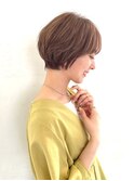 大人丸みショートハイライトカラー 奈良王寺 20代30代40代