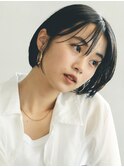 表参道白髪ぼかしハイライトくびれショートボブグレーベージュ