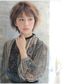 大人上品カジュアル×デザインカラーショート
