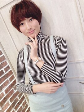 ヘアーデザイン シュシュ(hair design Chou Chou by Yone) ☆chou chou☆ツヤ感ベリーピンク×マッシュショート