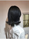 ☆透明感あるダークネイビーブルーカラースタイル☆表参道原宿