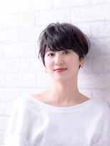 ヘアーアートシフォン 川口東口店(hair art chiffon)&nbsp;アッシュブラウンの毛先パーマ外ハネボブ風ワンサイドネオウルフ
