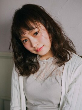 ラシエル 両国店(Laciel) キュート感が良いバングありミディ