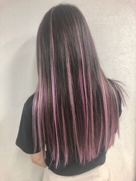 ライブトレア(LIVE TOREA) シールエクステ×ピンク系ハイライト