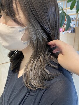 アドラーブル 万代店 (adorable) 【インナーカラー】グレージュ透明感カラー　【韓国風】10代