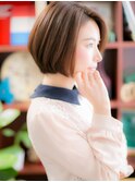 前下がり暗髪ローライト小顔クラシカルボブc5戸頭20代30代40代