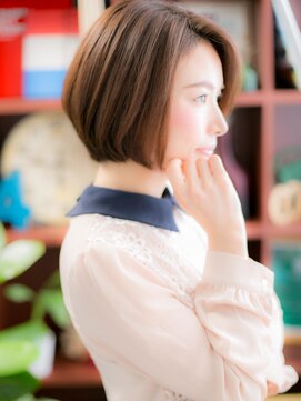 カバーヘア イヴ 戸頭店(COVER HAIR EVE) 前下がり暗髪ローライト小顔クラシカルボブc5戸頭20代30代40代