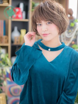 カバーヘア イヴ 戸頭店(COVER HAIR EVE) 大人かわいいくすみカラーくせ毛風ウルフボブc5戸頭20代30代40代