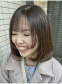 ワンカールパーマ/カットカラートリートメント/20代/艶カラー