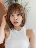 ☆20代30代髪質改善ストレートボブフルバング似合わせ小顔前髪