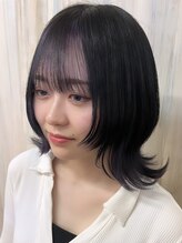 ヘアショップ ホップエム(HAIR SHOP HOP M) ウルフカット/インナー紫/ウルフ女子/顔周り