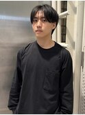 2wayバング　センターパート　シースルーマッシュ　ウルフ