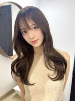 ベル(BHEL) ミルクティーベージュカラー顔まわりレイヤー韓国ブリーチカラー