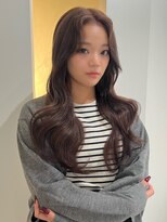 ハチ(HACHI) ダブルカラー透明感ブラウンに羽エクステも染めて色落ちも同じに