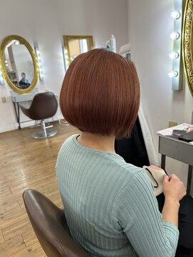 コワファースト 別府 大人ボブ×オレンジブラウン