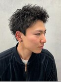スパイキーショート×ピンパーマ