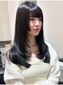 フルバング 姫カットレイヤー レイヤーカット 艶髪 20代 透明感