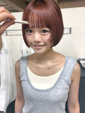 ソイ 下北沢(soi) ブリーチなしダブルカラー/ピンクボブ/ステップカット【下北沢】