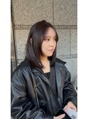 レイヤーカットチョコレートブラウンオリーブベージュ新百合ヶ丘