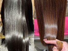 ダメージを抑えた酸熱トリートメントで自然でやわらかな縮毛矯正が得意◎