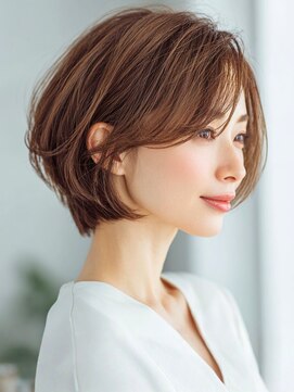 サンタフェ 名駅店(Santa'Fe) 白髪ぼかし似合わせ/大人ショート/くびれボブ/1