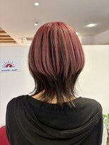 アズールサン 草加西口店(azule-sun)&nbsp;ウルフスタイル,アンブレラカラー,ピンク×ブラウン,【草加】