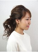 ナチュラルポニーアレンジ【ヘアセット　立川/立川南口　浴衣】