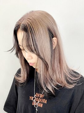 アイティー バイ アルバム 中野店(IT by ALBUM) ツーブロックカラー_ココアブラウンフリンジウェーブ_ba304023