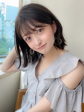 アフロート ディル(AFLOAT D'L) 20代30代40代大人かわいいボブ フェザーバング カーキグレージュ