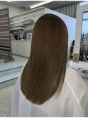 20代30代40代髪質改善カラーアッシュベージュ艶感ストレート