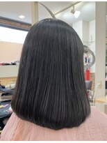 カットハウス はさみの部屋&nbsp;ミディアムボブ/縮毛矯正/重めライン/前髪あり