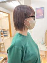 ハニーシブヤ(HONEY shibuya) 大人可愛い耳かけボブ★小顔似合わせ広め前髪シルキーベージュ