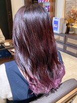 ヘアリゾート粋 ティガ 池袋店(tiga)&nbsp;裾カラー/ラベンダーピンク