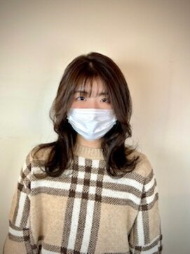 フィックスアップ 銀座(FIX-UP GINZA) グレイブラウン　シースルーバングくびれセミディ