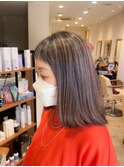 白髪ぼかしハイライト【藤沢/藤沢駅】こなれミディ