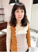 暗めアッシュ×パーマ