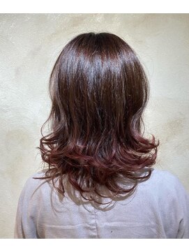 ヘアーリゾートガーデン 南林間店(Hair Resort Garden) ミニウルフ/チェリーブラウングラデーション