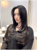 ザクザクレイヤー×グレーブラック×髪質改善