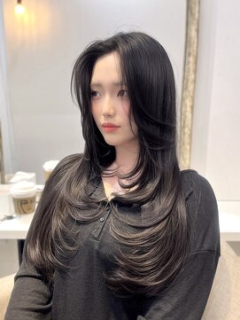 フランチェスカドット(francesca.) ザクザクレイヤー×グレーブラック×髪質改善