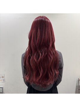 アン(Hair make un) ワインレッド