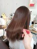 コスメストレート+カット+tr《ナチュラル仕上げ.軽い癖の方に♪》