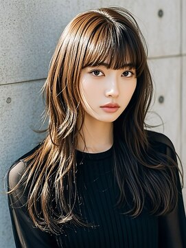 エイチ ウルフカット 大阪梅田(811) アンブレラカラーミディアムヘアショートカットセミロング50代