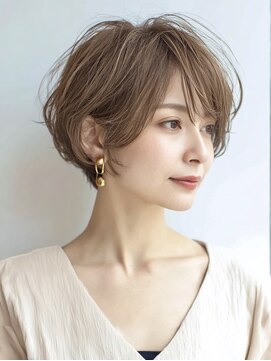 ハーツ(Heart's) 似合わせショートボブ×白髪ぼかし脱白髪染め30代40代50代60代♪