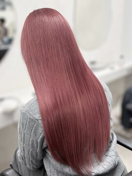 ノアル 大宮店(NOAHL) ピンク／ダブルカラー／ブリーチ／ロング　M