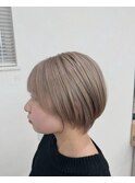 似合わせカットくすみベージュラフウェーブ